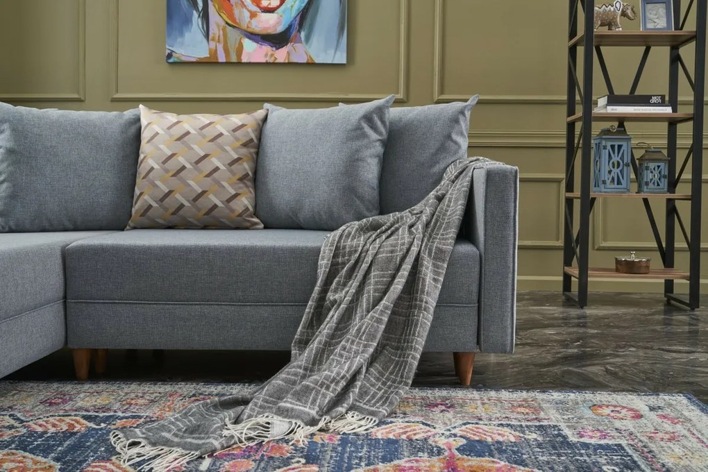 Narożna rozkładana sofa Aydam Left Blue