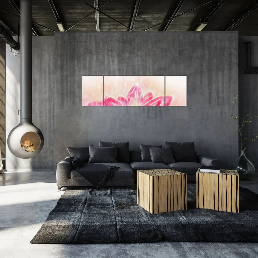 Obraz kwiatu lotosu (170x50 cm)