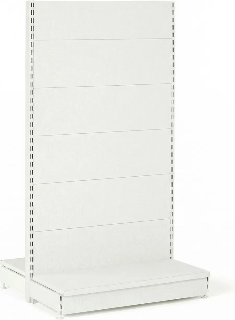 Regał sklepowy obustronny, pełne ścianki, 2200 x 1000 x 900 mm, dodatkowy, biały