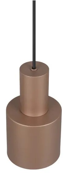 Brązowa lampa wisząca z metalowym kloszem ø 12 cm Agudo – Trio