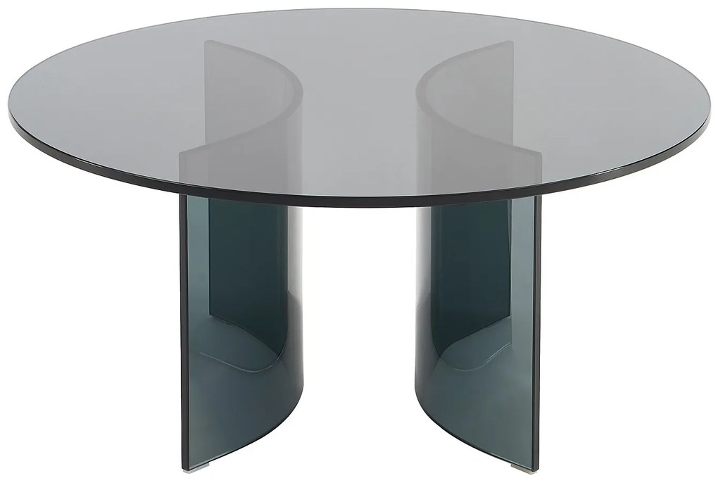 Stolik kawowy ze szkła hartowanego - Antracytowy - OKLAMA