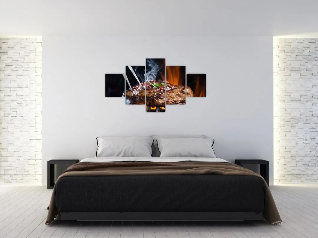 Obraz stek z grilla (125x70 cm)