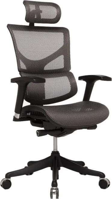 Ergonomiczny fotel biurowy z siateczki ErgoFly Sail, zgodny z normą BHP