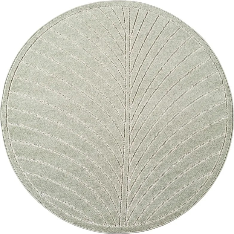 Dywan uniwersalny Nova 3D Liść oliwkowy koło 80 cm x 80 cm