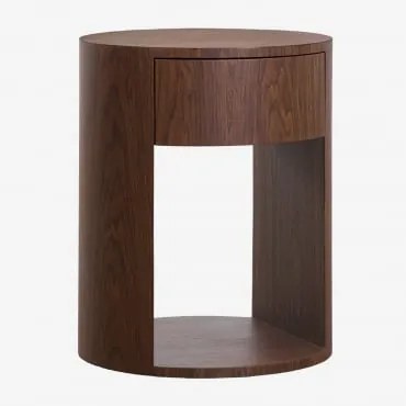 Stolik Pomocniczy Okrągły Ø40 Cm Z Mdf Adrido Wenge - Sklum