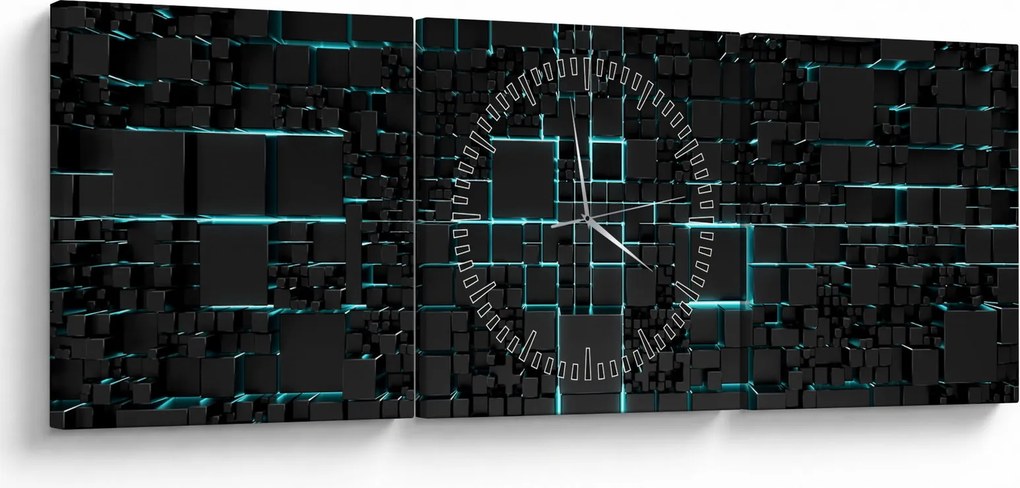 Obraz - Interfejs technologiczny (z zegarem) (90x30 cm)