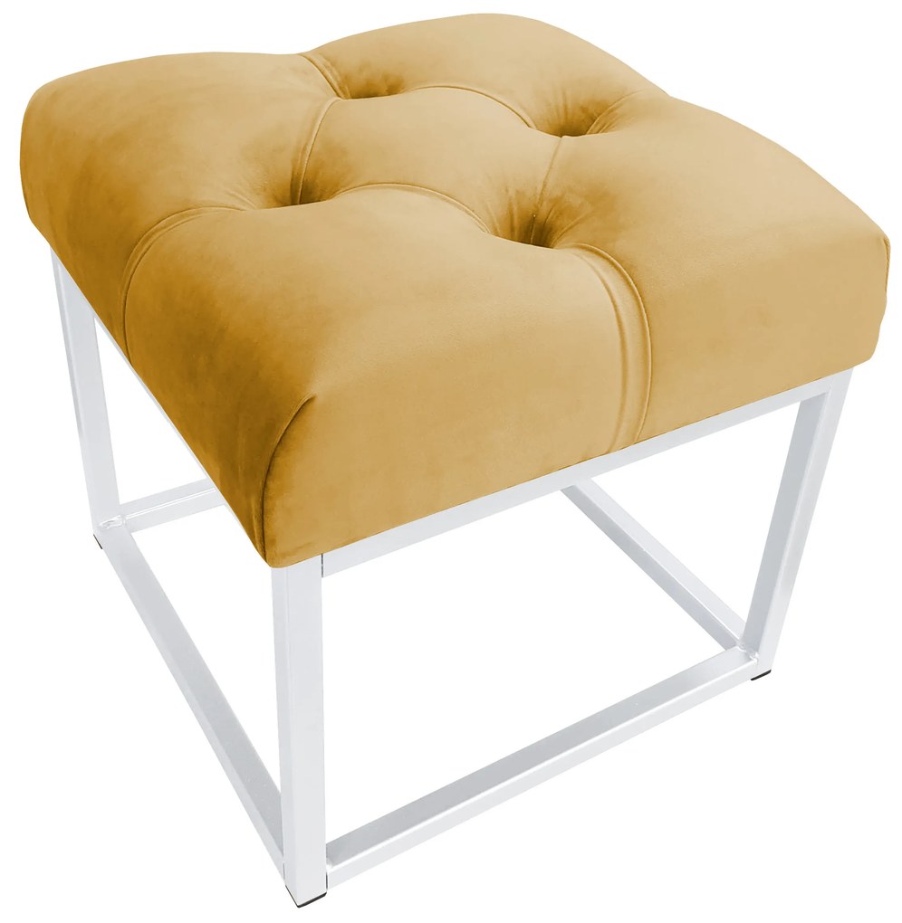 Pufa CHESTERFIELD LOFT ławka postawa biała MG15