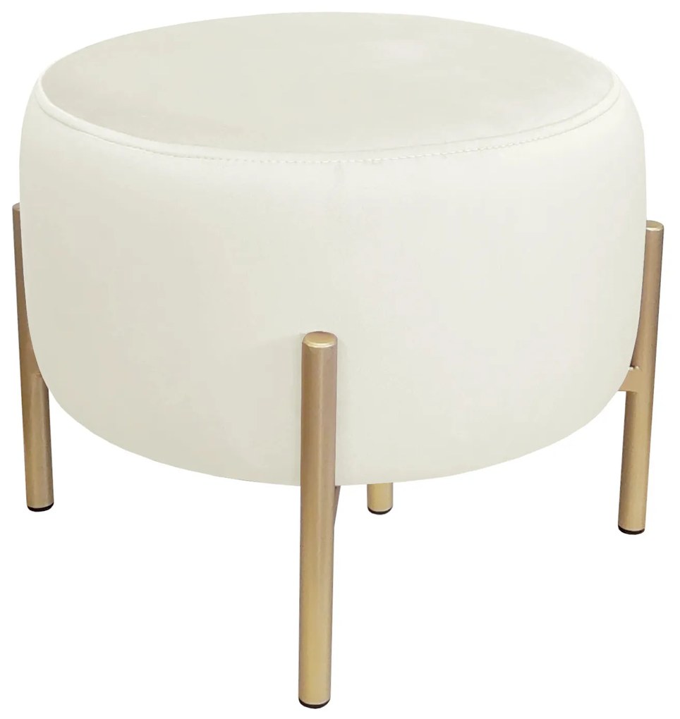 Pufa OLA LOFT ławka podnóżek metal złota MG50