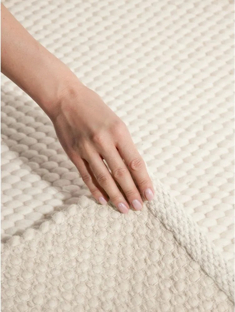 Kremowy wełniany dywan tkany ręcznie 200x290 cm Lyon Beans – Elle Decoration