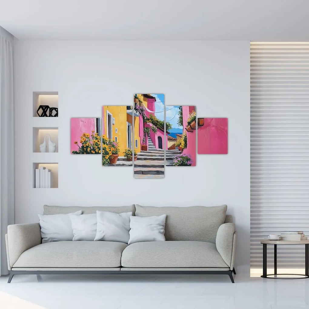 Obraz - Różowa uliczka (125x70 cm)
