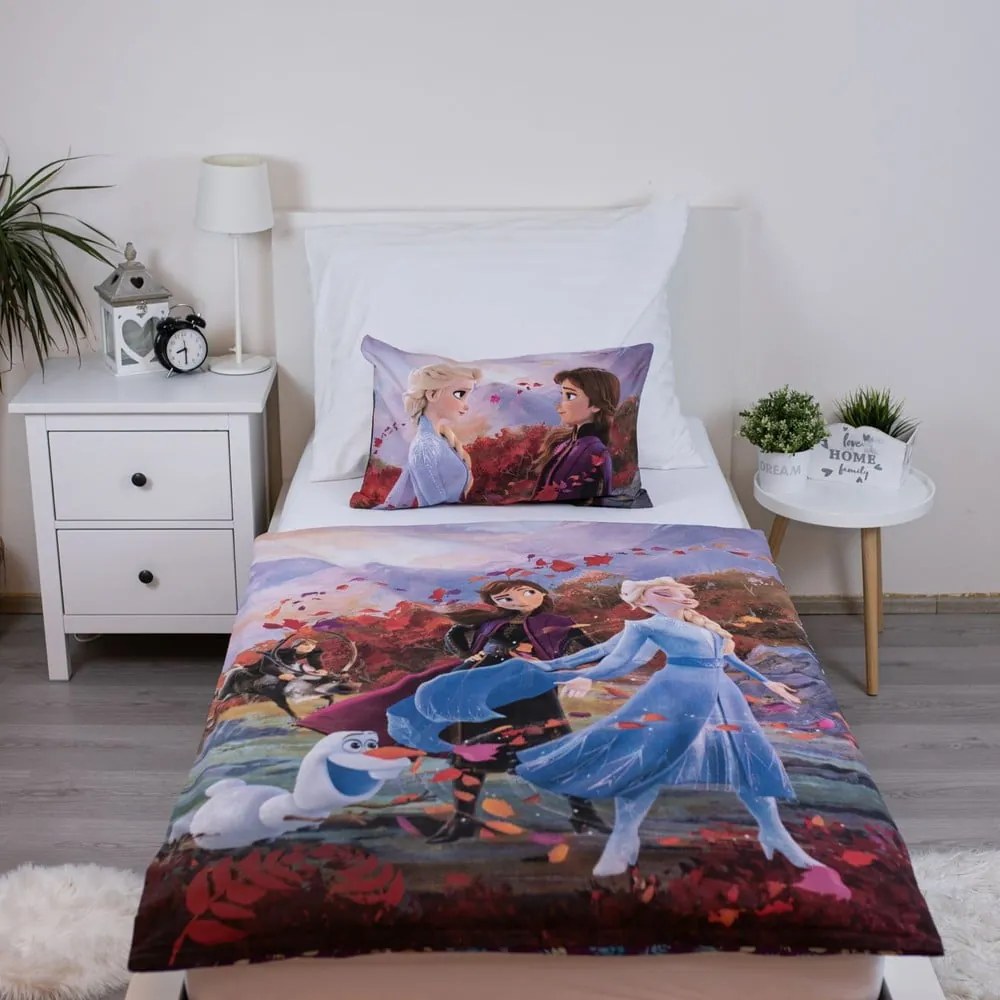 Bawełniana pościel dziecięca do łóżeczka 100x135 cm Frozen "Wind" – Jerry Fabrics