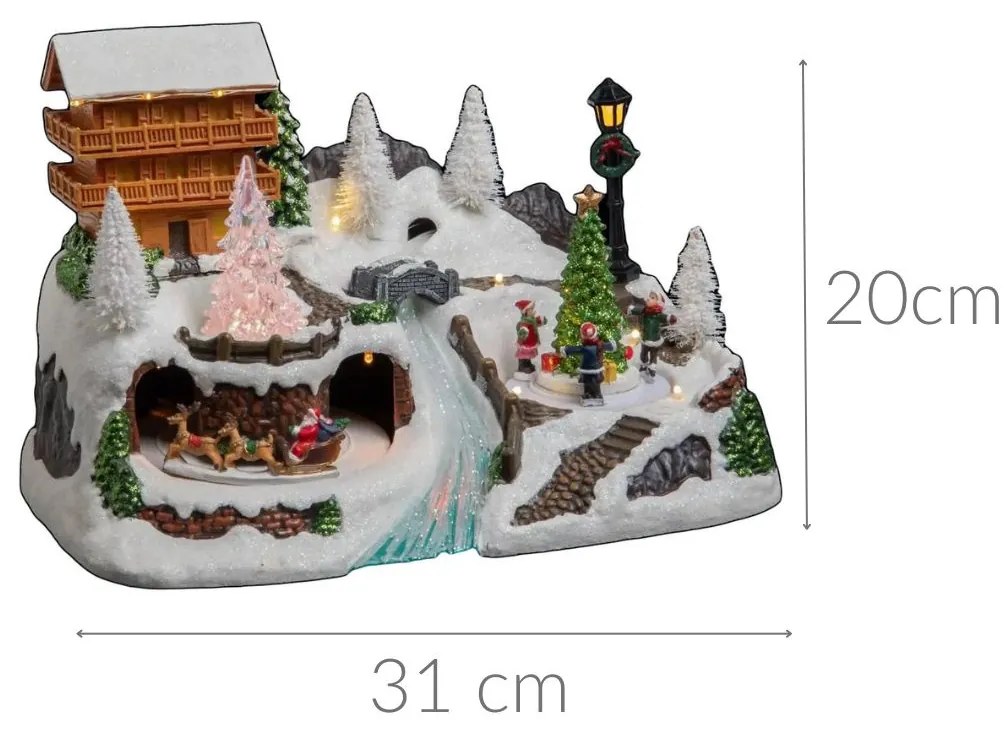 Szopka bożonarodzeniowa Domek, z oświetleniem LED