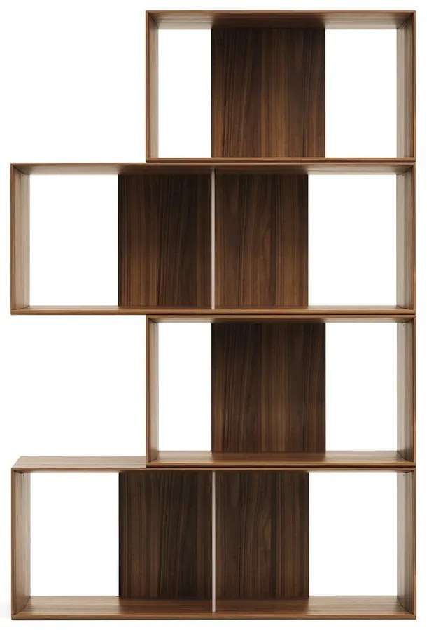 Brązowy modułowy system półek w dekorze orzecha 4 szt. 168x76 cm Litto – Kave Home