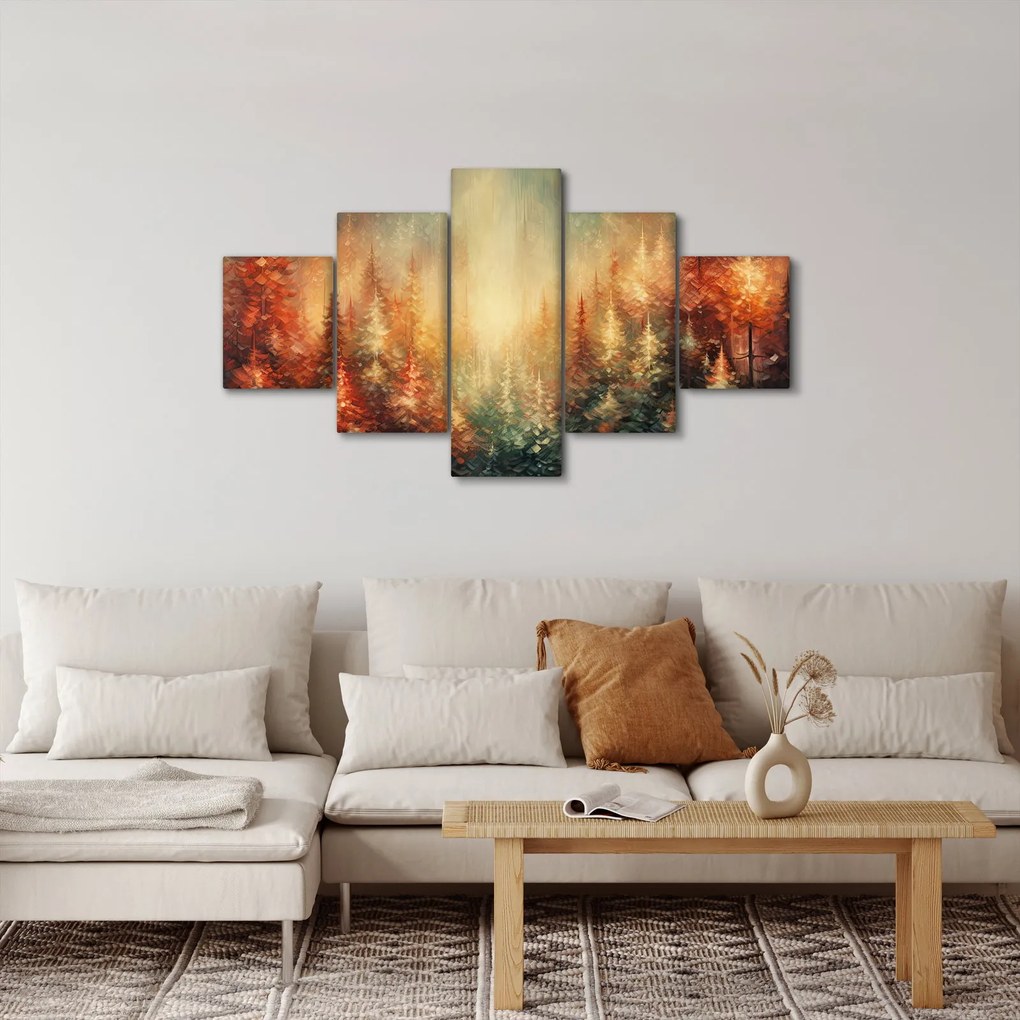Obraz - Malowanie lasów (125x70 cm)