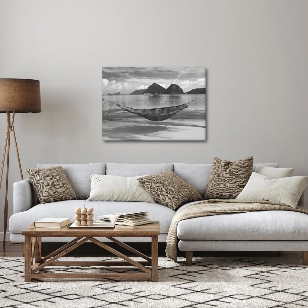 Obraz - Hamak na plaży (70x50 cm)