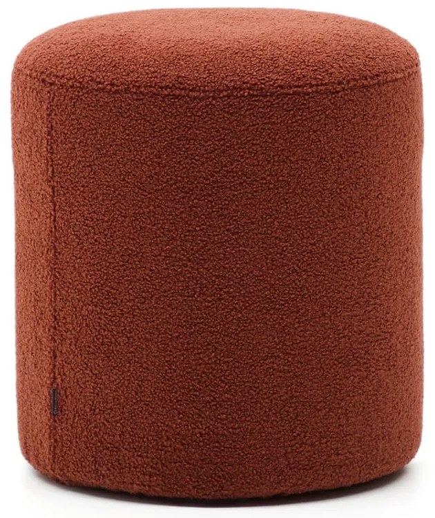 Puf z materiału bouclé w kolorze terakoty Kaeli – Kave Home