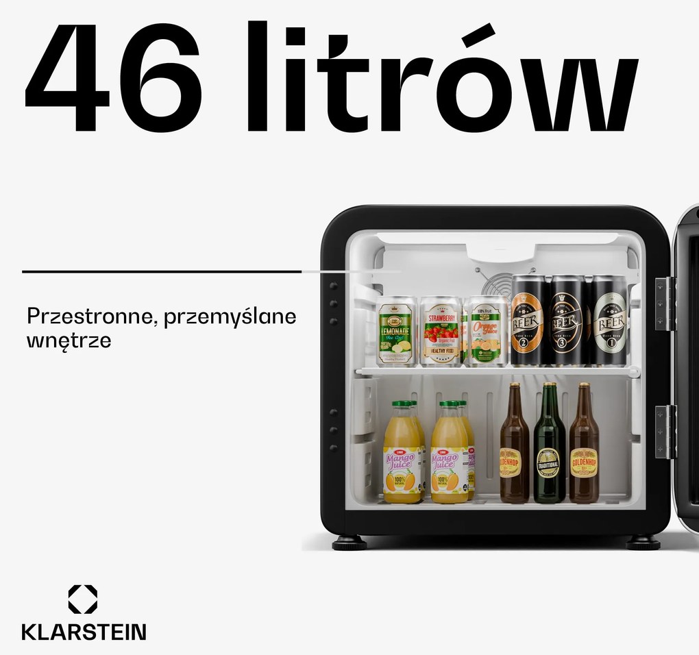 Klarstein Audrey Evo 38.8cm 45L Lodówka na Napoje Srebrny