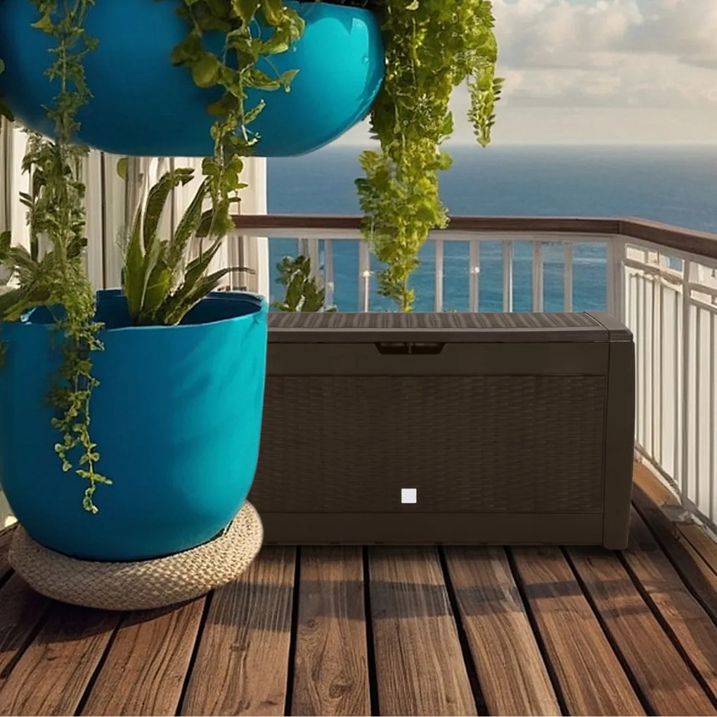 Skrzynia do przechowywania RATO, 310L, 119x48x60cm, brązowa Prosperplast