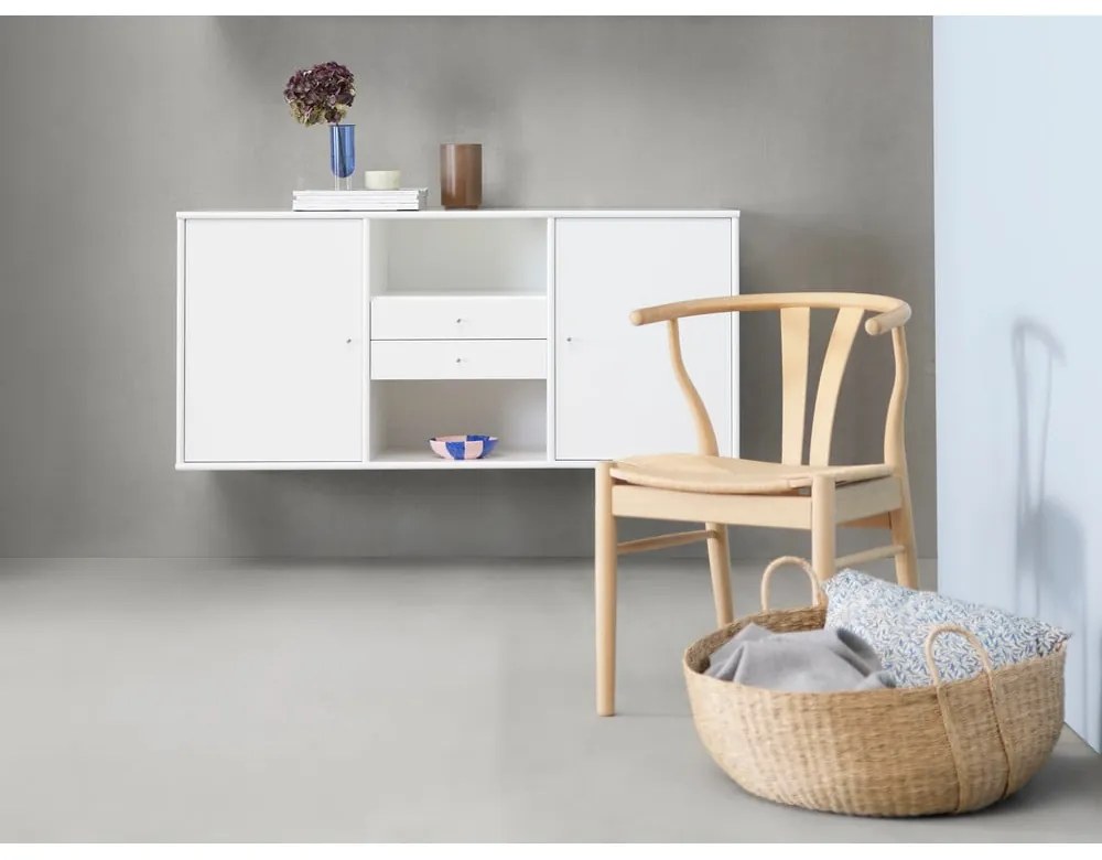 Biała niska komoda 133x61 cm Mistral – Hammel Furniture