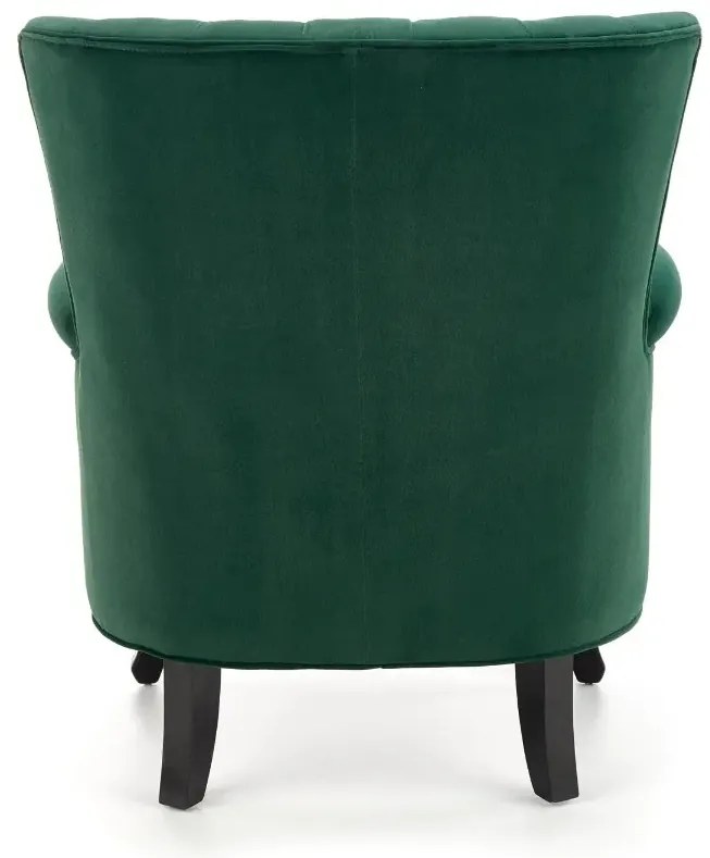 Fotel do salonu TITAN VELVET ciemnozielony HALMAR