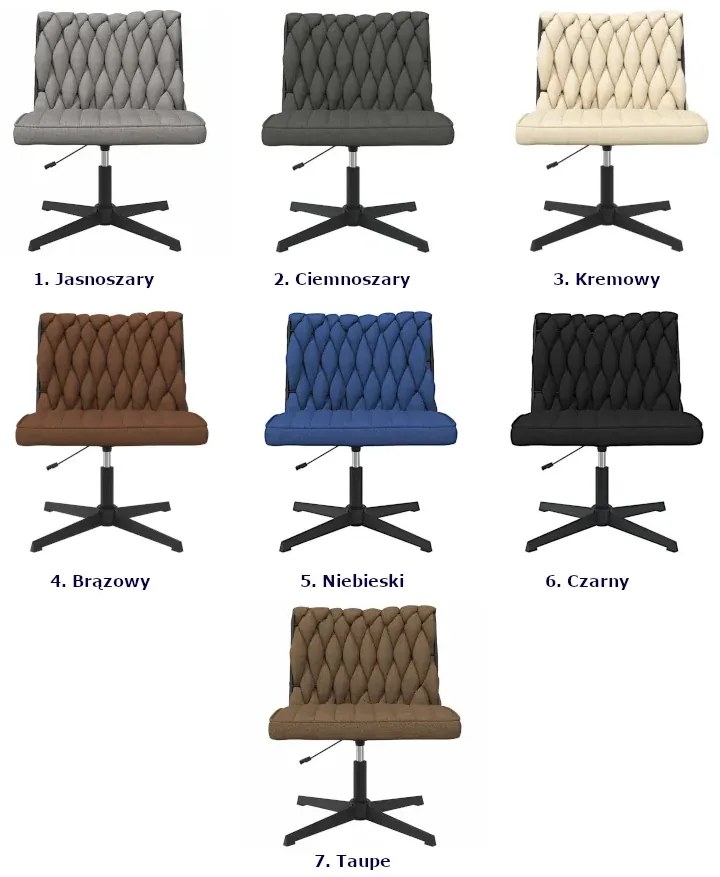 Fotel do biurka glamour niebieski K5-K00