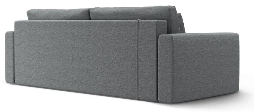 Szara rozkładana sofa ze schowkiem 238 cm Belfast – Cosmopolitan Design