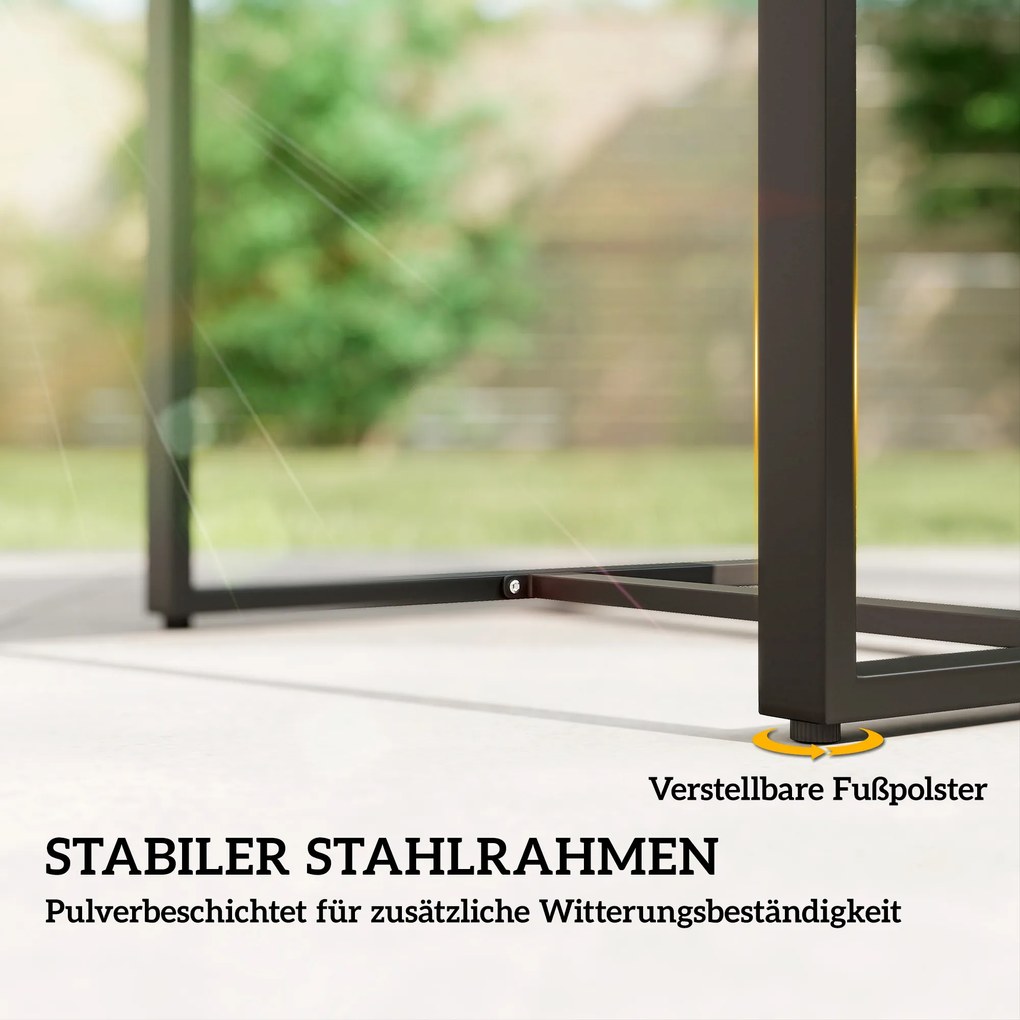 Outsunny Zestaw bistro z rattanu, 3-częściowy zestaw mebli ogrodowych z 2 krzesłami, stolik kawowy, odpinane poduszki, kremowo-biały | Aosom PL