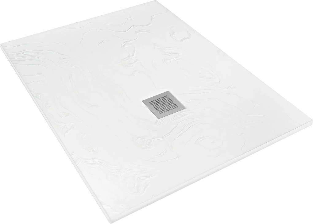 Brodzik z konglomeratu prostokątny 120 x 90 DIAMO White