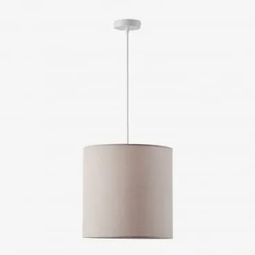 Lampa Sufitowa Z Tkaniny Arlina Biała & Jasnoszary Taupe Ø30 Cm - ↑30 Cm Arlina - Sklum