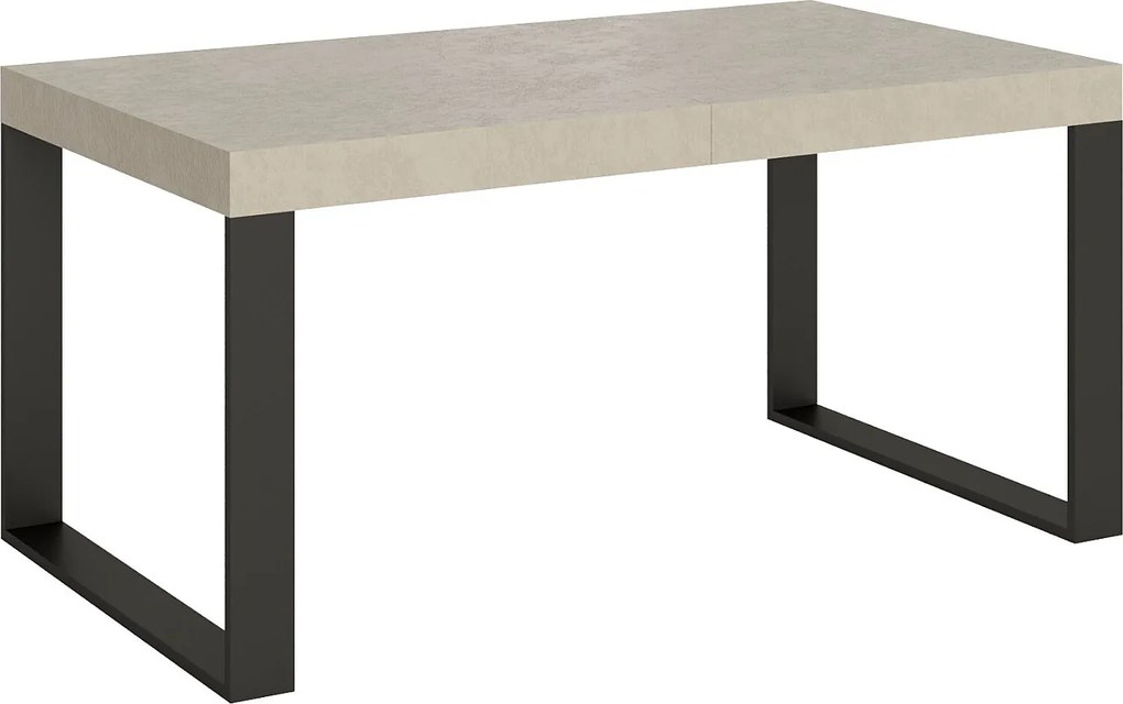 Stół rozkładany 160/264x90 cm Tecno kaszmir nogi antracytowe