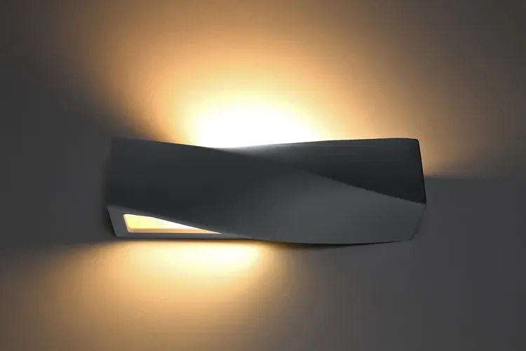 Ceramiczny szary ścienny kinkiet R8-G28