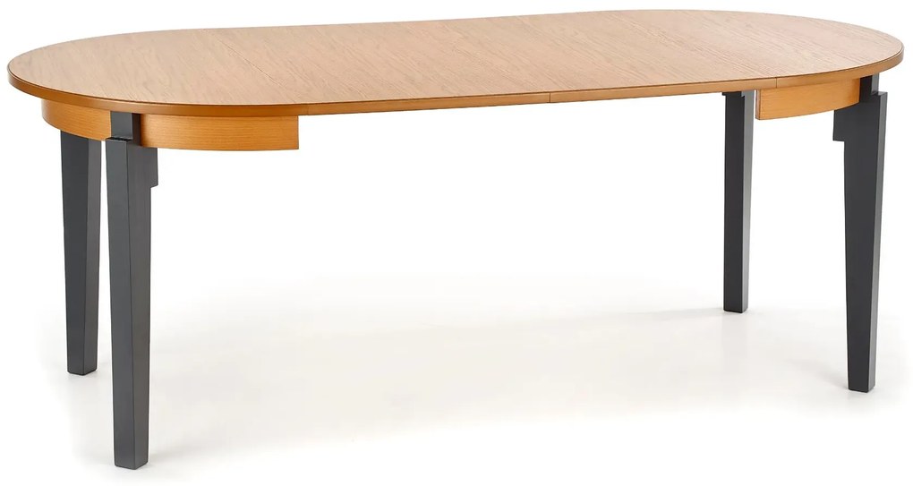 Stół SORBUS 100(200)x100 dąb miodowy/grafitowy rozkładany HALMAR