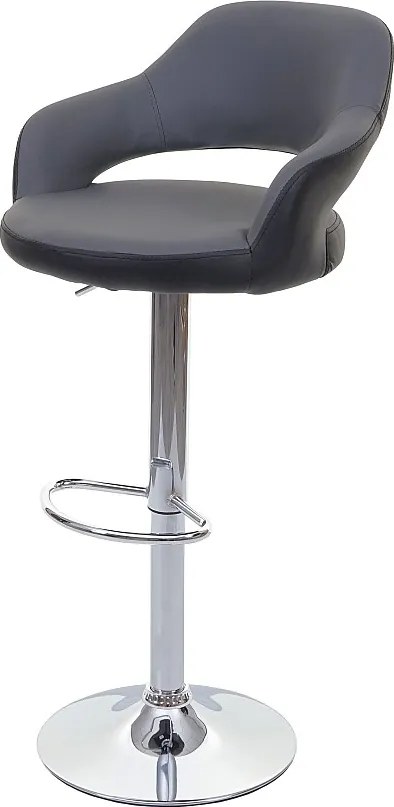 Stołek barowy MCW-F16,  szaro-czarny