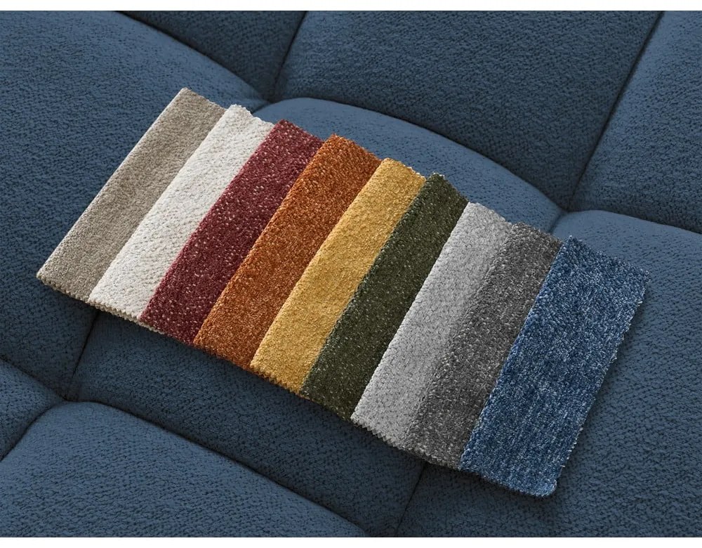 Ciemnoniebieska sofa z tkaniny szenilowej 278 cm Everest – Bobochic Paris