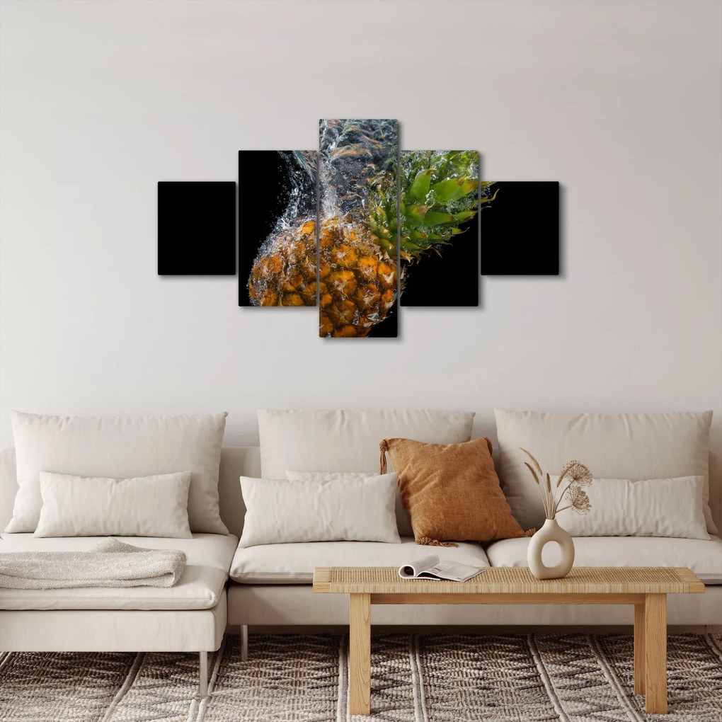 Obraz ananasa w wodzie (125x70 cm)