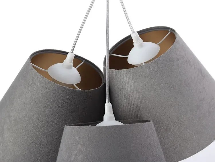 Szaro-złota lampa wisząca glamour F1-K85