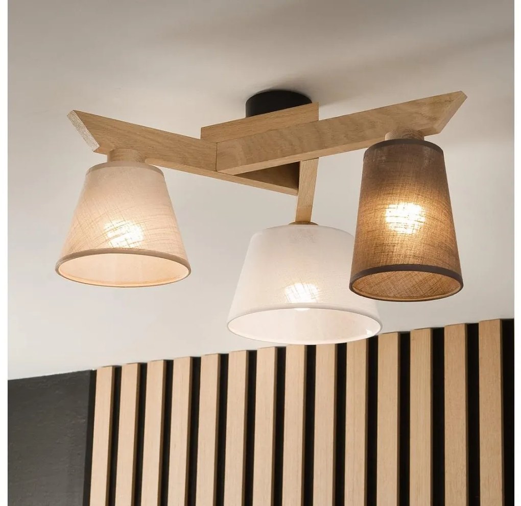 Brilagi - LED  Żyrandol natynkowy ANTHONY 3xE14/40W/230V dąb