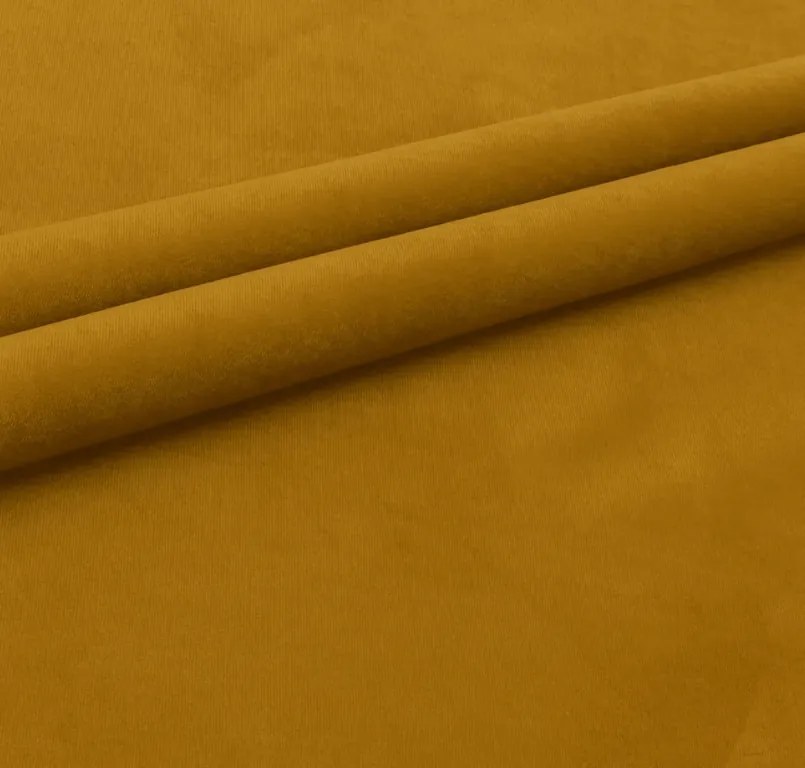 Rozkładana narożna sofa SILVIANO 230x140 cm, musztardowa, uniwersalna