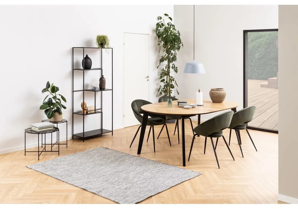 Regał w dekorze marmuru w kolorze matowej czerni 72x114x32 cm Infinity – Actona