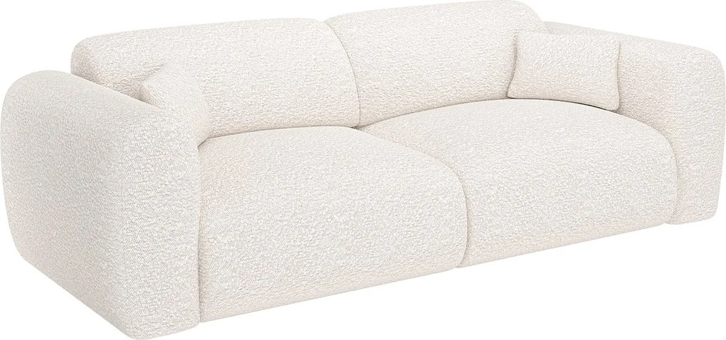 Kanapa 4-osobowa rozkładana z białej bukli - POGNI marki Maison Céphy