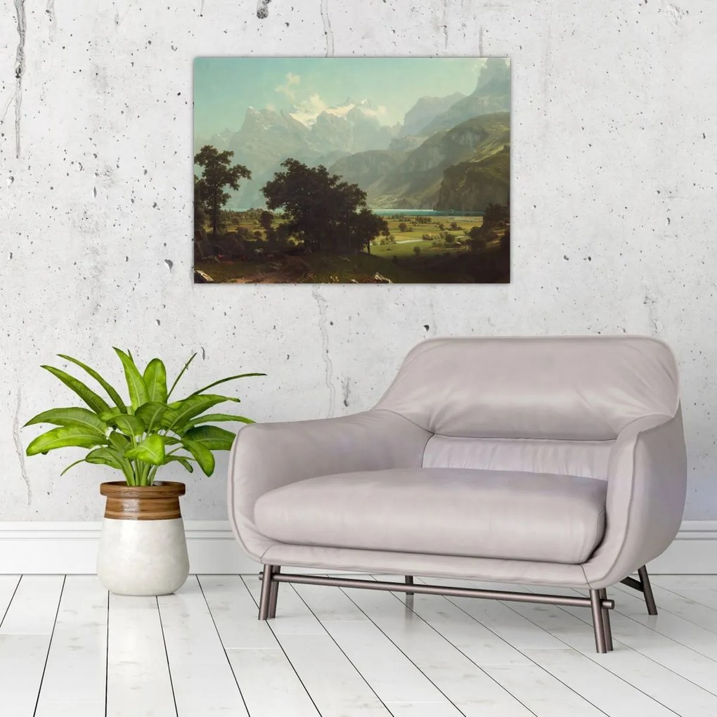 Obraz - Albert Bierstadt, Lake Lucerne, reprodukcje (70x50 cm)