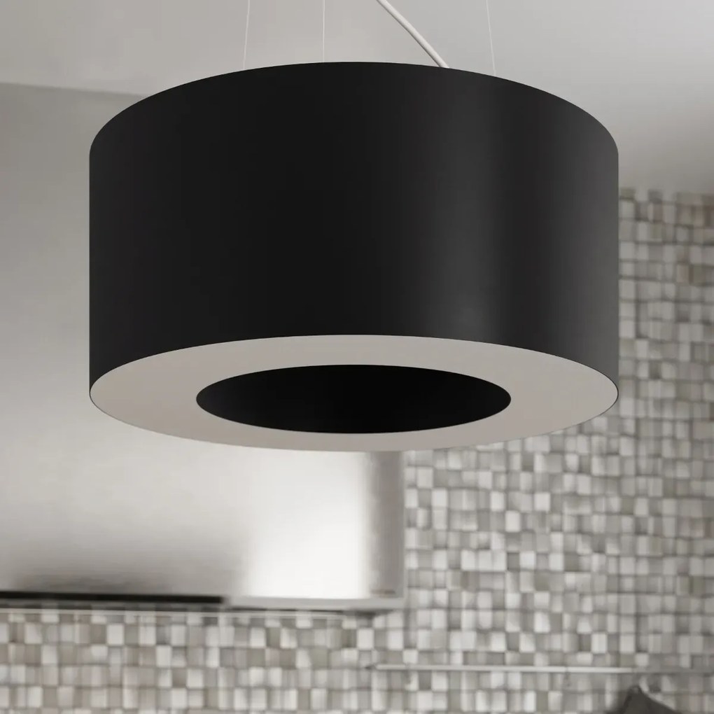 Żyrandol SATURNO 50 czarny/biały SOLLUX LIGHTING