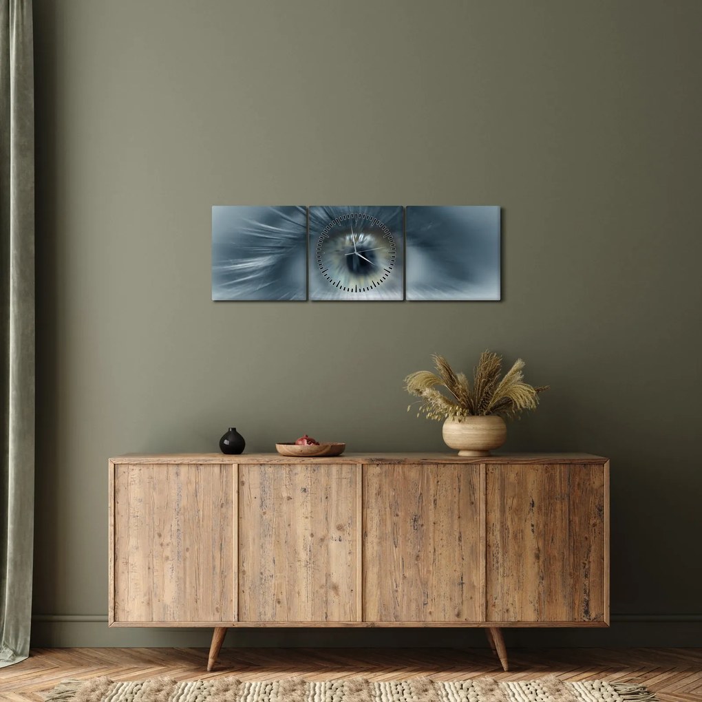 Obraz - Widok oka (z zegarem) (90x30 cm)