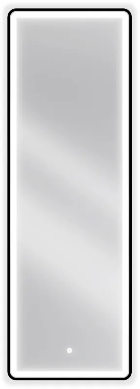 Mexen Coro lustro łazienkowe podświetlane 50 x 150 cm, LED 6000K, antypara, rama czarna - 9817-050-150-611-70