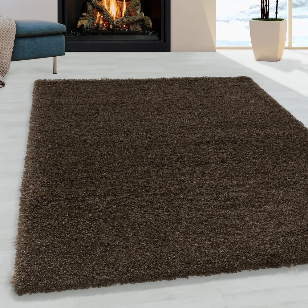 Ciemnobrązowy dywan 200x290 cm Fluffy – Ayyildiz Carpets