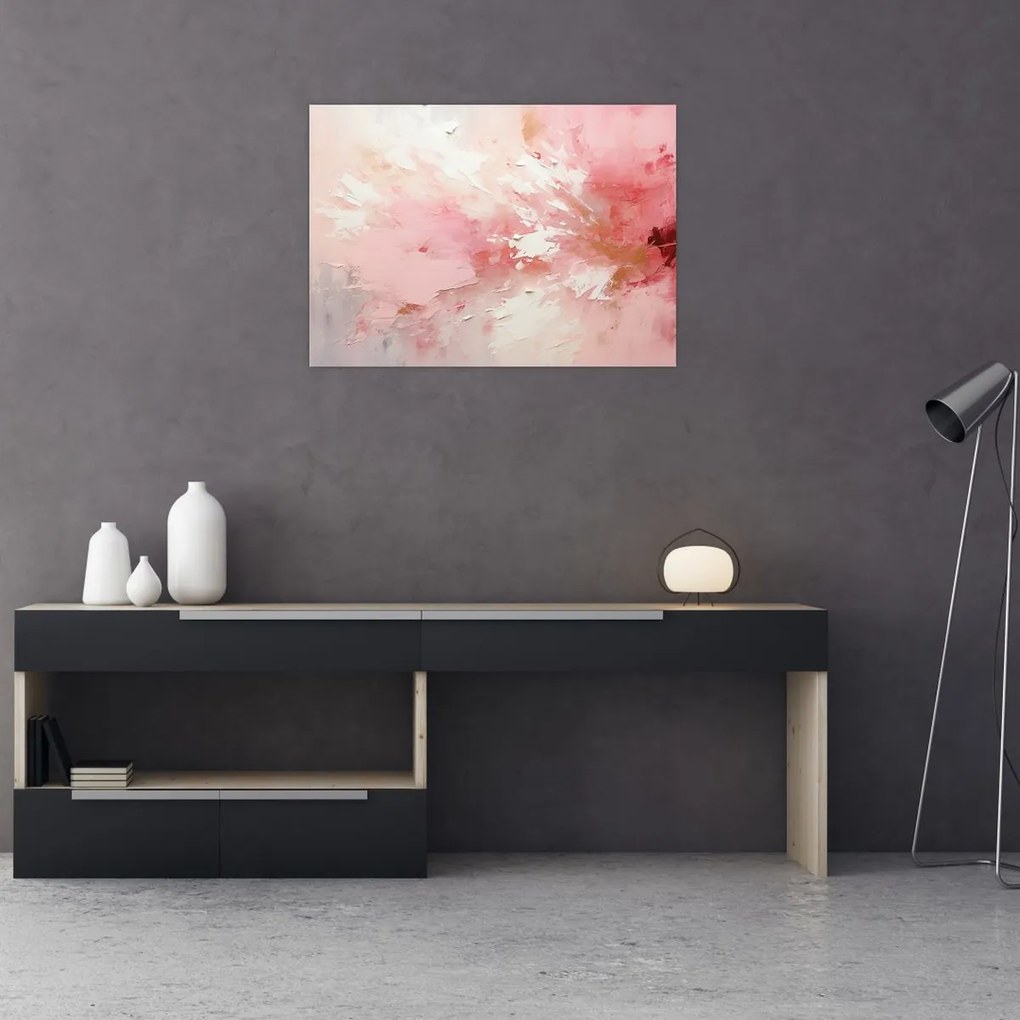 Obraz - Różowa abstrakcja (70x50 cm)