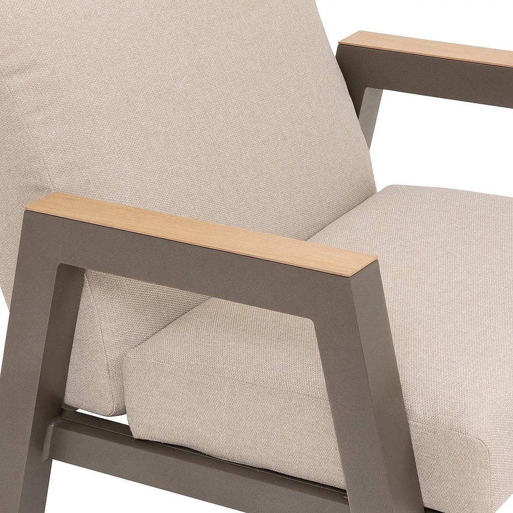 Zestaw aluminiowy HELIOS dla 5 osób (szaro-brązowy)