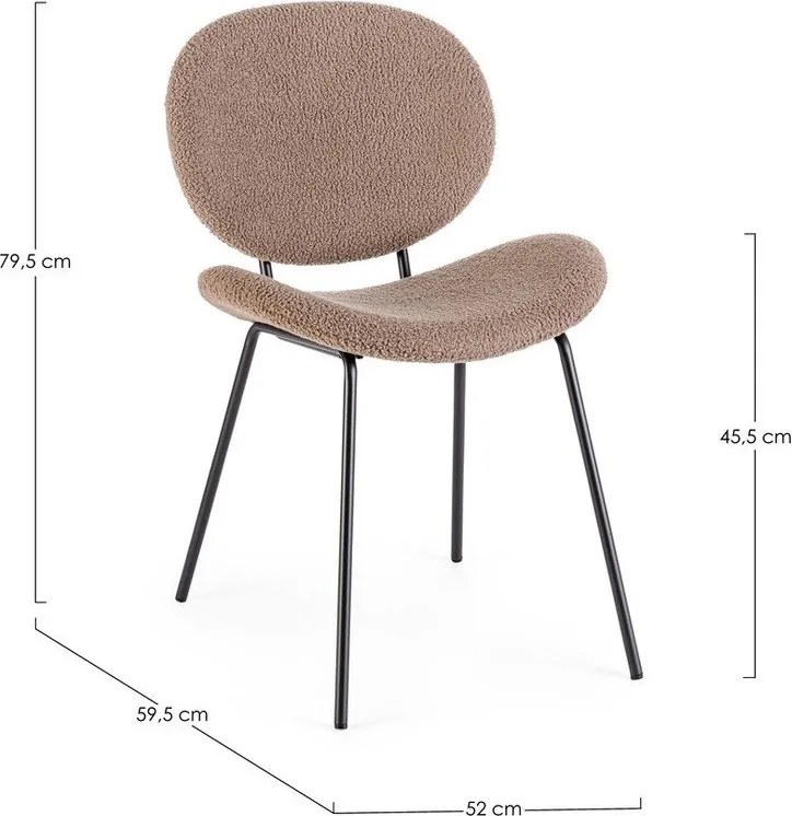 Beżowe tapicerowane krzesło Maddie – Yes Everyday