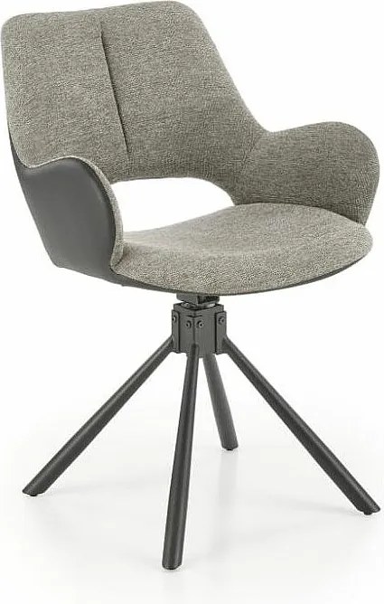 Krzesło tapicerowane K494 szare/czarne