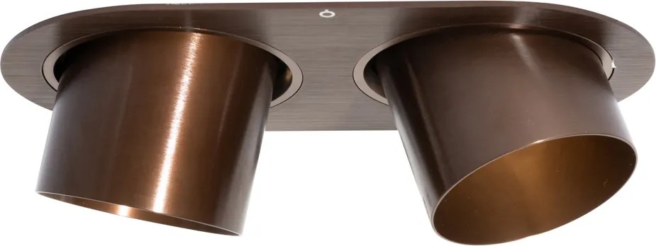 Zestaw 6 reflektorów wpuszczanych ciemny brąz GU10 70mm z możliwością przechylania 2-punktowe - Installa